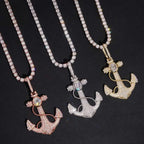 925 Silver Anchor VVS Moissanite Pendant