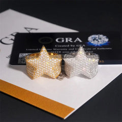 GL 3.9 Ct. Star Design Iced Out Moissanite Diamond Ring