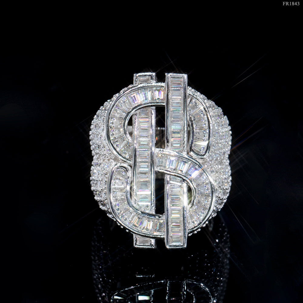 GL Iced $ Money Hip Hop VVS Moissanite Ring