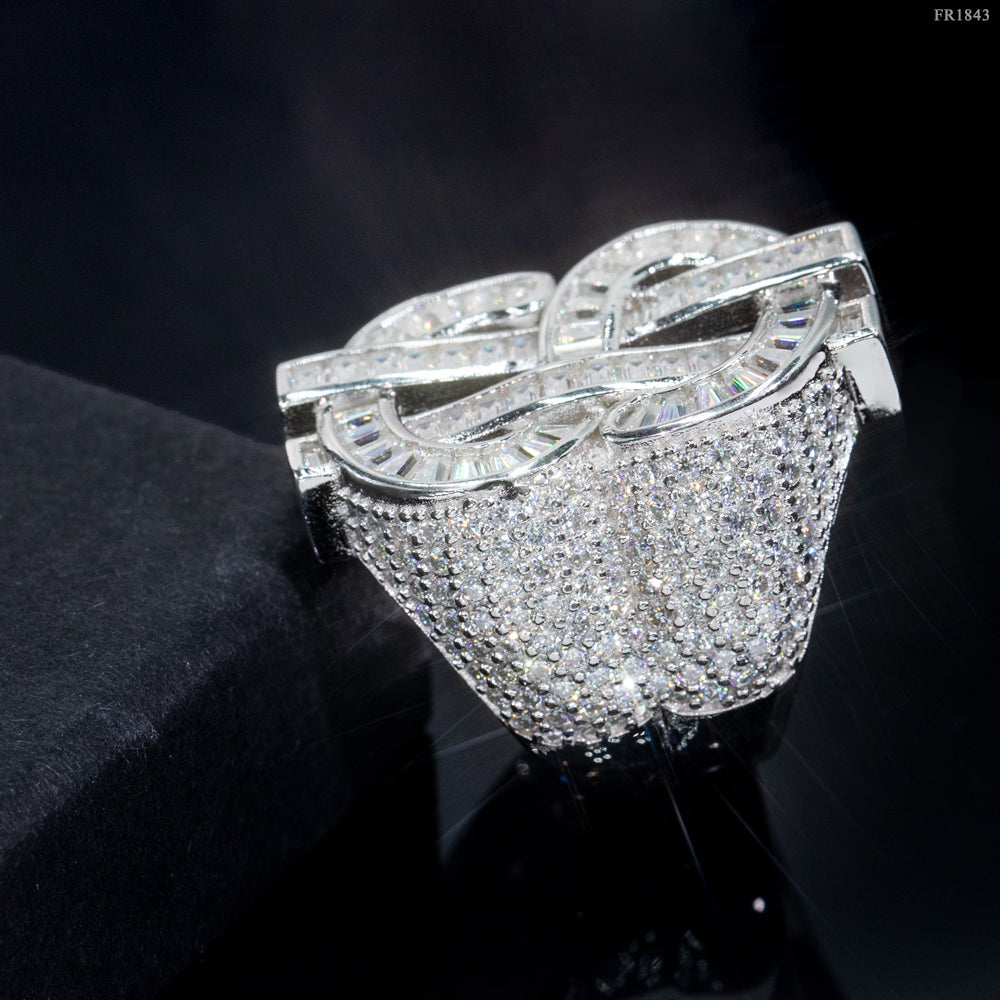 GL Iced $ Money Hip Hop VVS Moissanite Ring