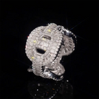 GL Luxury Emerald Moissanite Cuban Ring