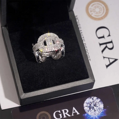 GL Luxury Emerald Moissanite Cuban Ring