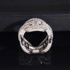 GL Luxury Emerald Moissanite Cuban Ring