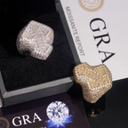 GL Hiphop Baguette Cut 5A+ Diamond Cross Ring