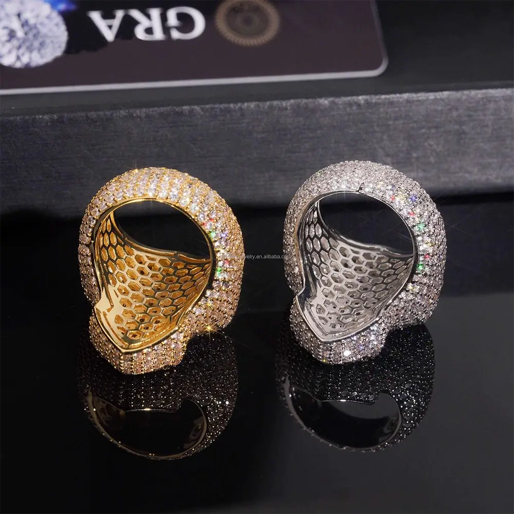 GL Hiphop Baguette Cut 5A+ Diamond Cross Ring