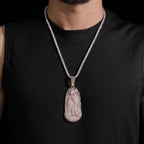 VVS Moissanite Virgin Mary Pendant S925 Silver Guadalupe Jewelry