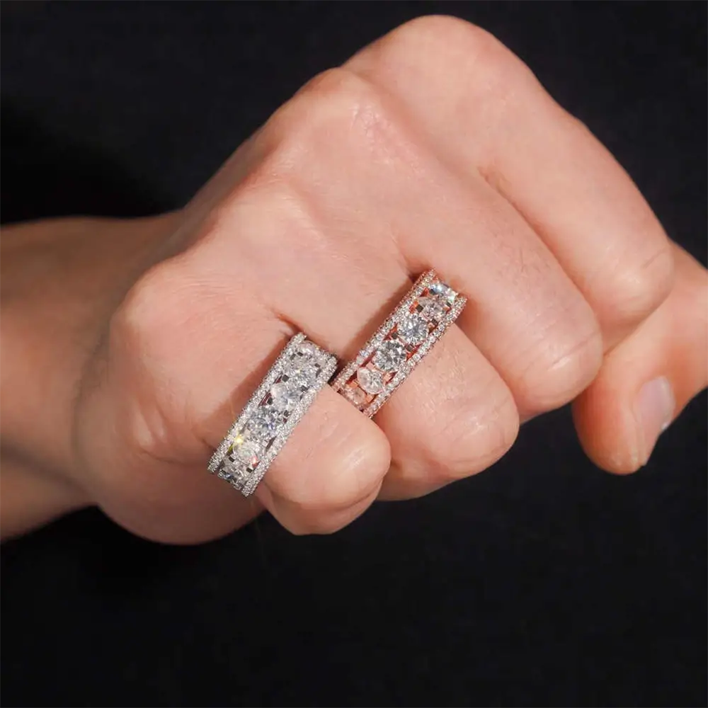 Multi-Row VVS Moissanite Full Eternity Ring Main image