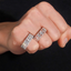 Multi-Row VVS Moissanite Full Eternity Ring