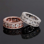 Multi-Row VVS Moissanite Full Eternity Ring
