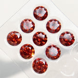 Round brilliant cut red loose moissanite diamond