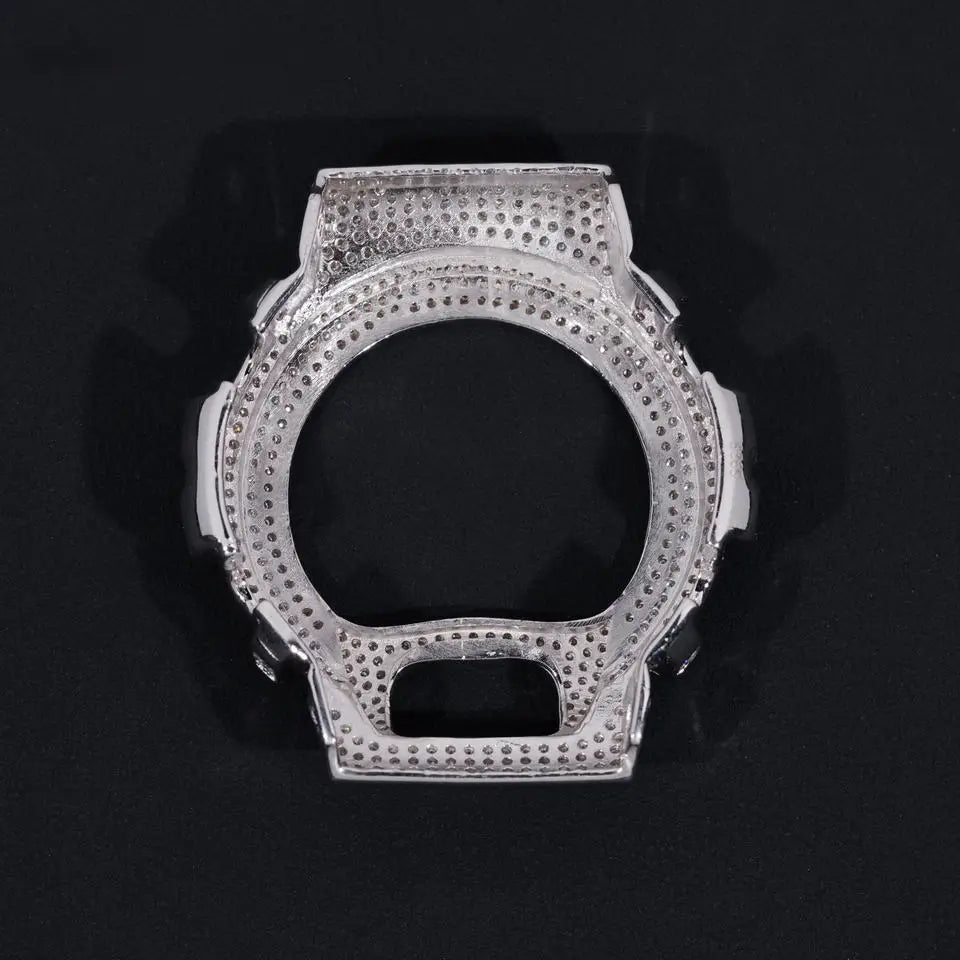 VVS Moissanite Bust Down Watch Case for Casio DW6900