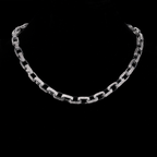 GL 8mm 14K Gold Plated Brass 5A+ Diamond Iced Box Link Chain