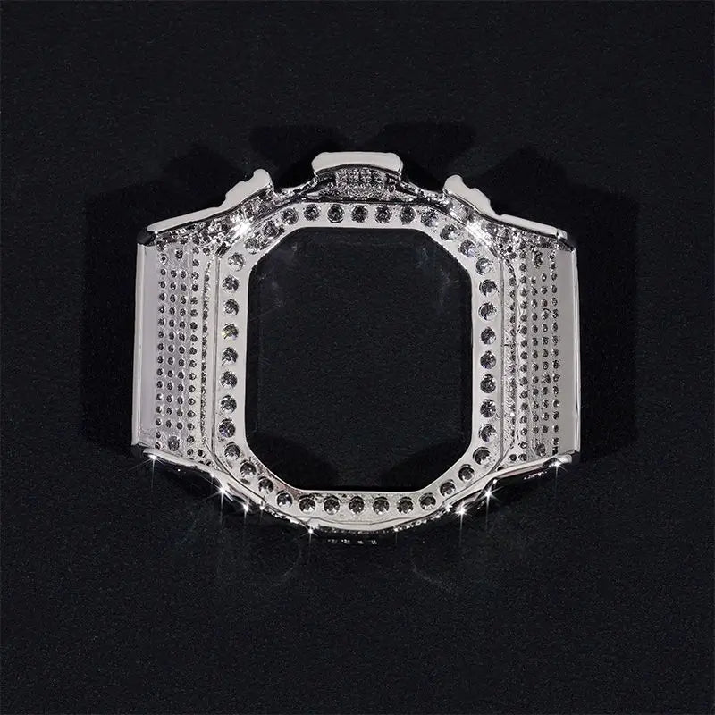VVS Moissanite Bust Down Watch Case for Casio DW5600