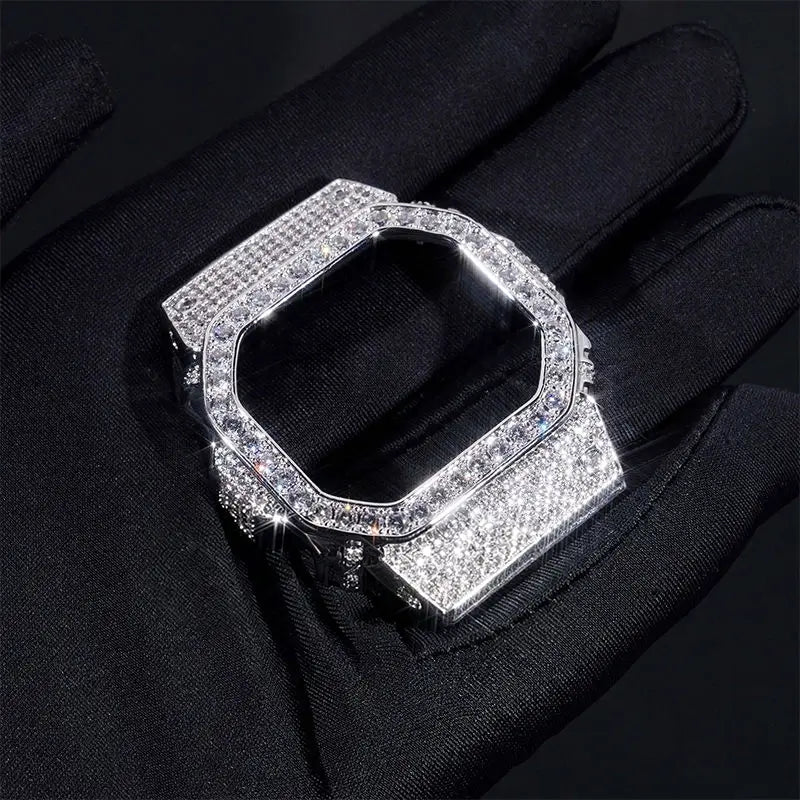 VVS Moissanite Bust Down Watch Case for Casio DW5600 Immagine secondaria del prodotto