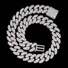 GL VVS Baguette 5A+ Diamond 20MM Miami Cuban Link Chain Iced Out  In 16K Glod Plated