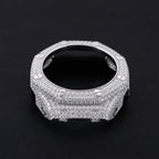 Silver Full Iced Moissanite  Diamond Watch Case