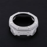 Silver Full Iced Moissanite  Diamond Watch Case