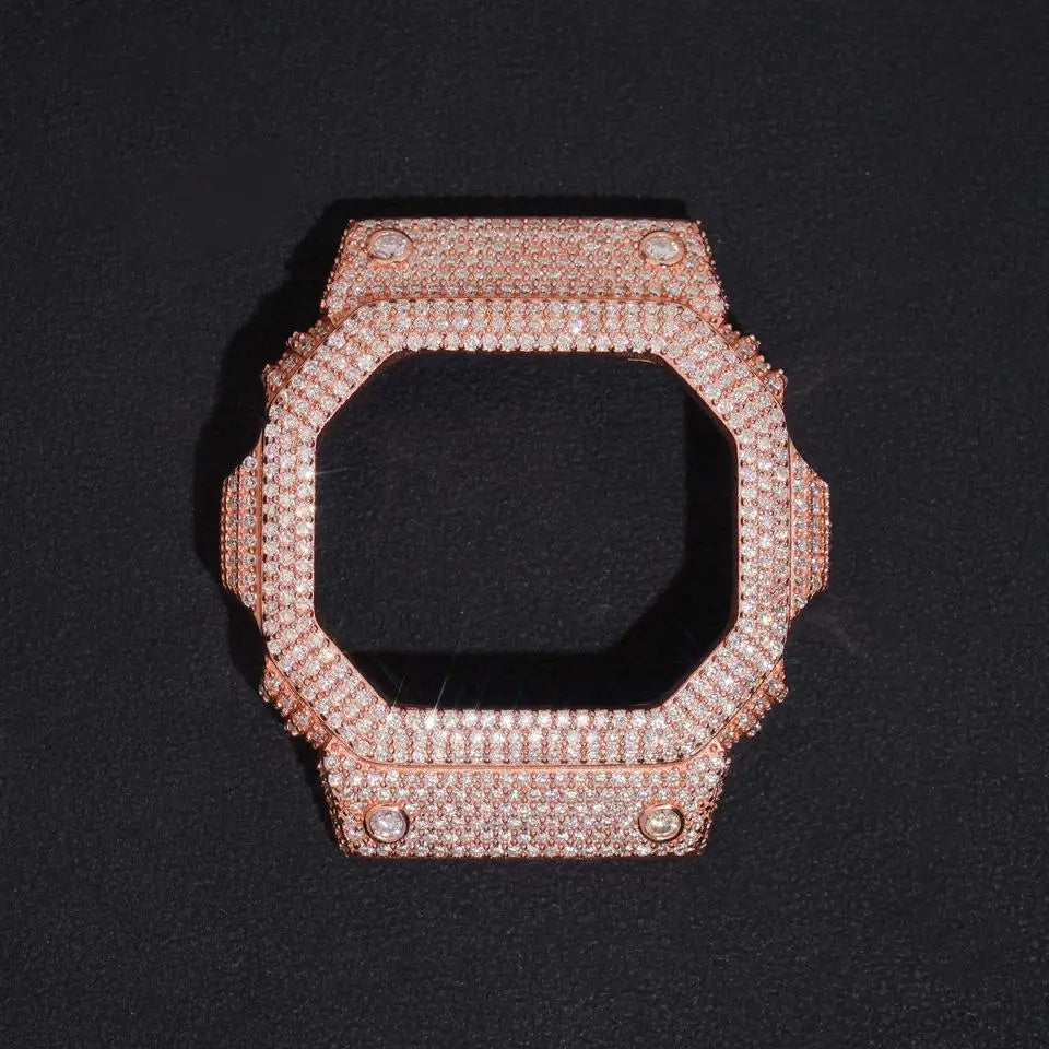 Big Drip VVS Moissanite Watch Case for Casio DW5600