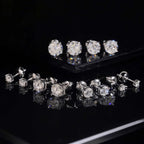 GL Classic Solitaire  S925 Silver Moissanite Earrings