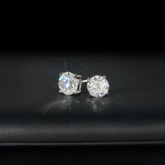GL Classic Solitaire  Moissanite Earrings