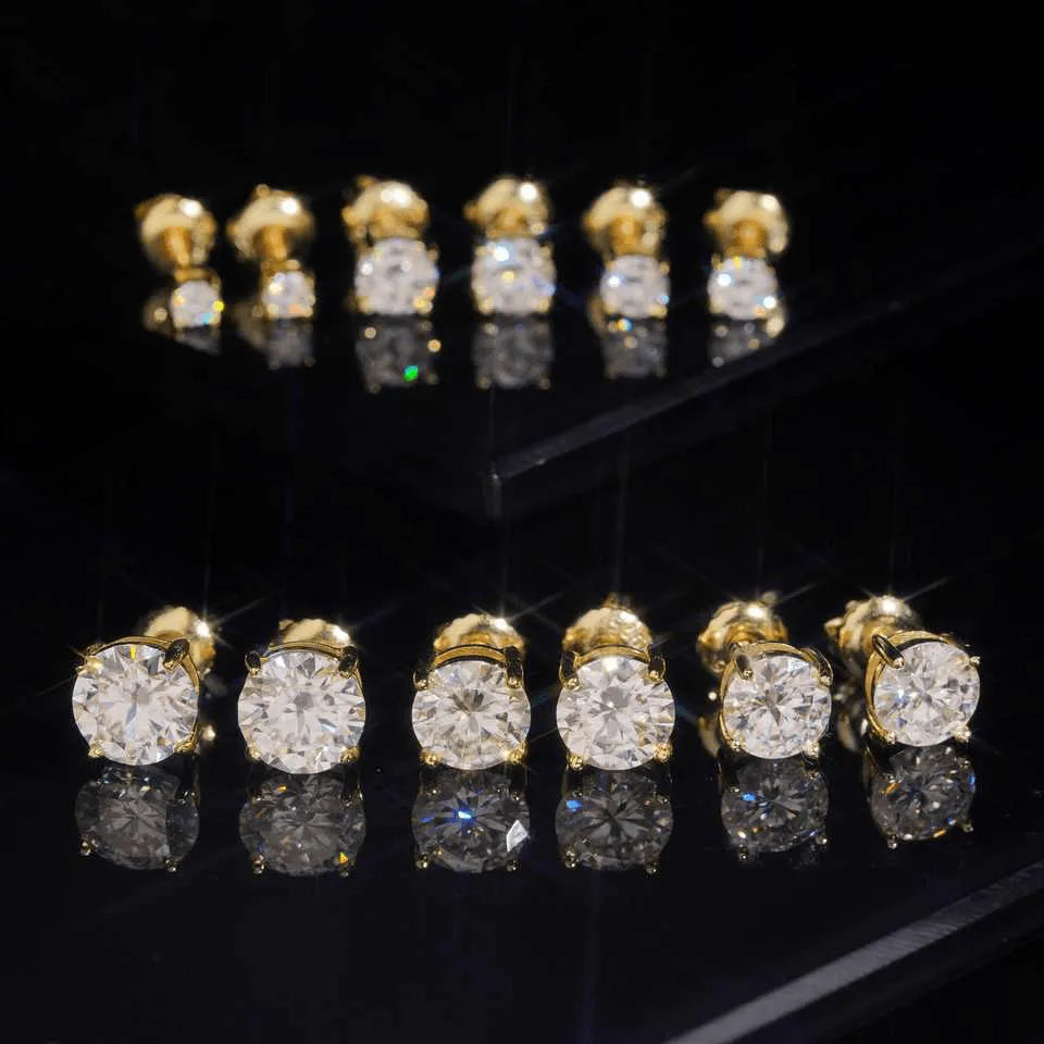 GL Classic Solitaire  S925 Silver Moissanite Earrings