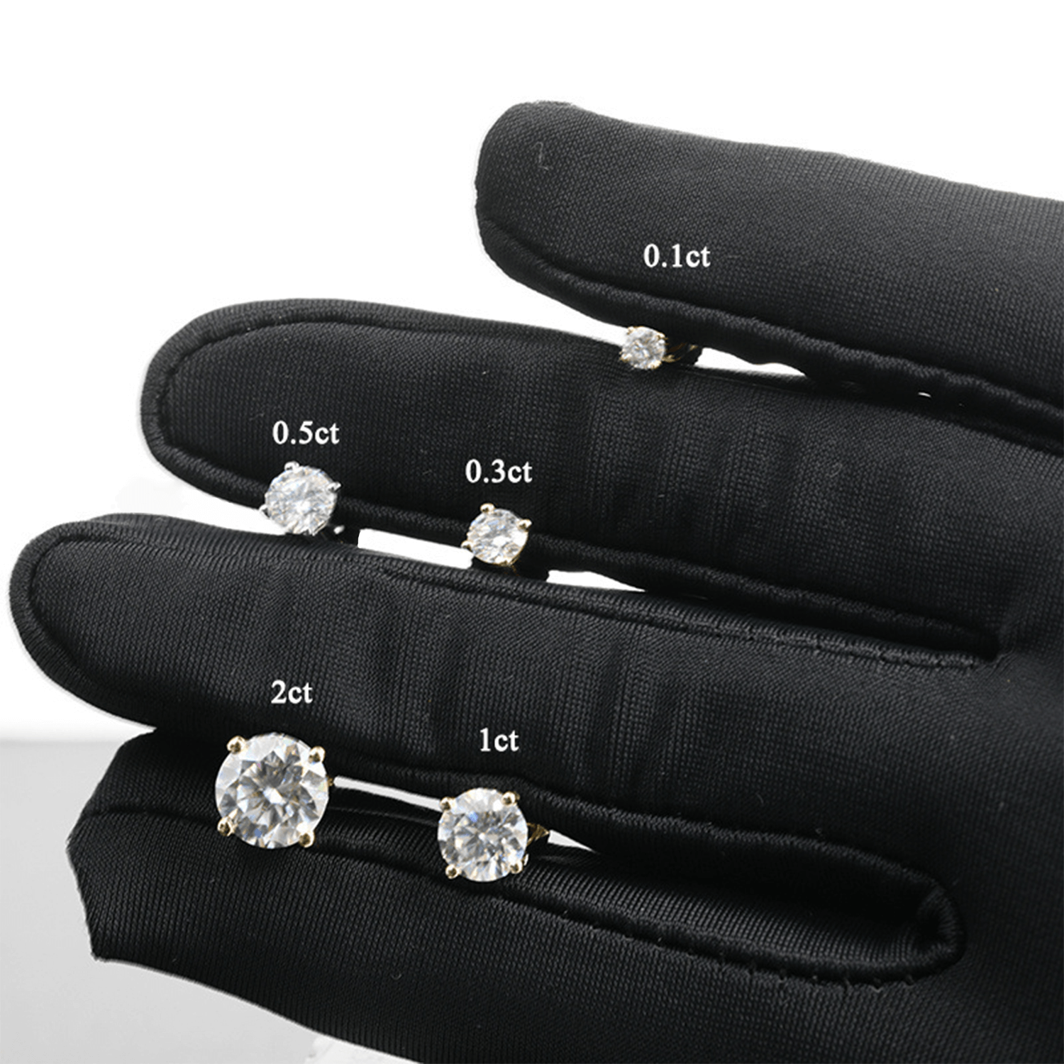 GL Classic Solitaire  Moissanite Earrings