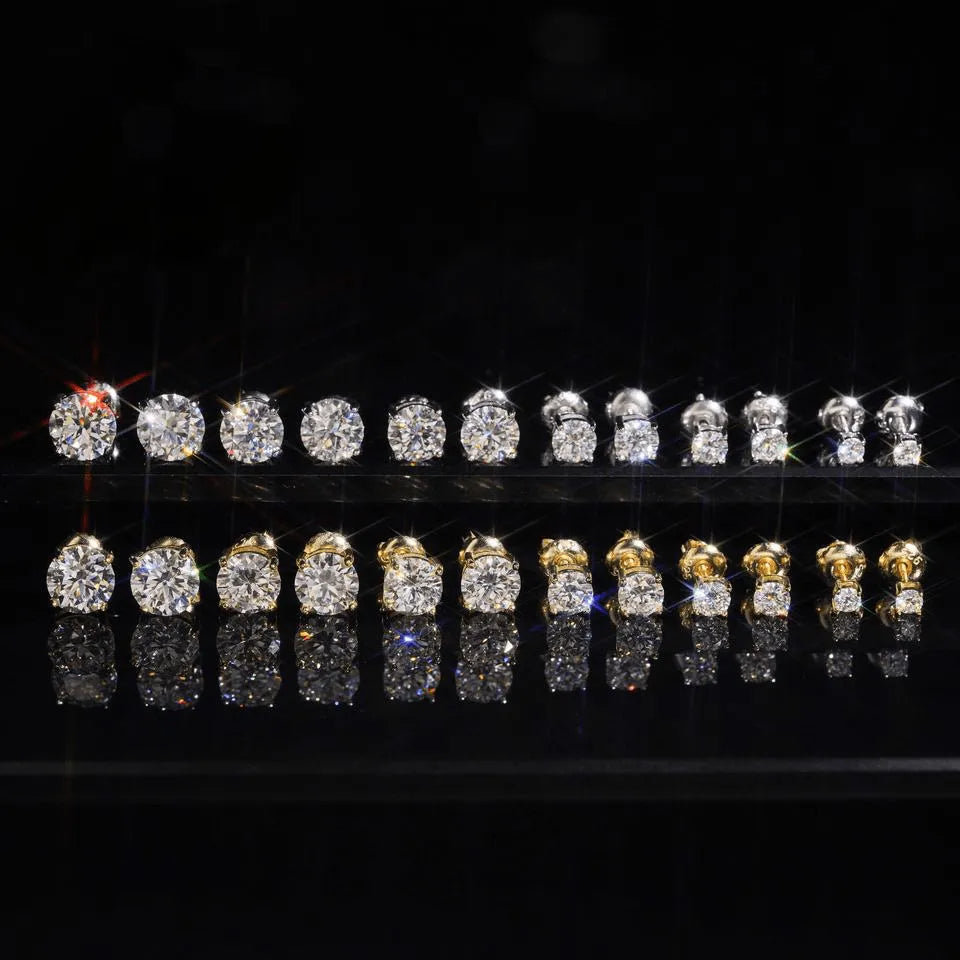 【US 3 Days Delivery】GL Classic Solitaire S925 Silver  Moissanite Earrings Main image
