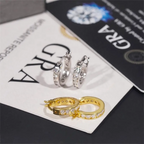 GL Hip Hop D VVS Moissanite Diamond Stud 925 Sterling Silver Earrings