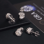 GL Hip Hop Earrings VVS Moissanite Diamond Stud 925 Sterling Silver
