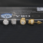 GL Hip Hop Earrings VVS Moissanite Diamond Stud 925 Sterling Silver