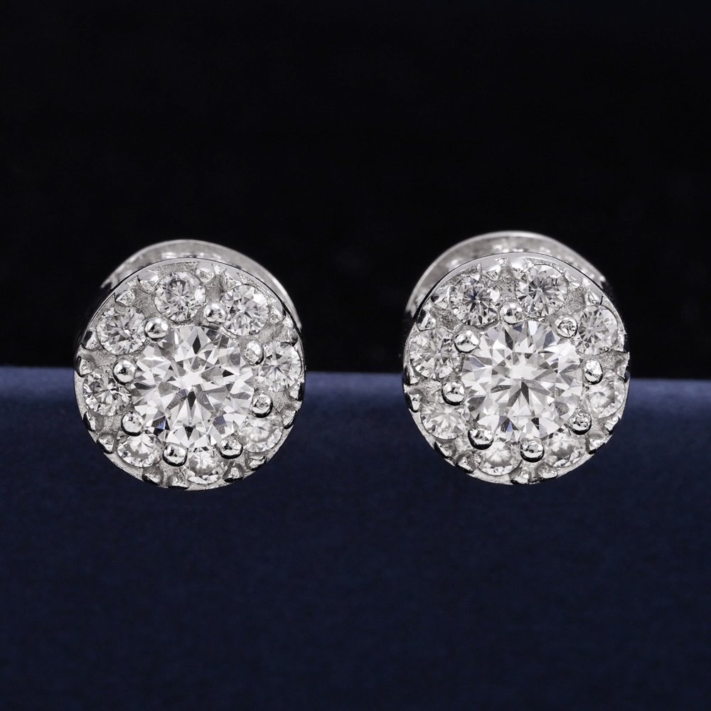 GL Hip Hop Earrings VVS Moissanite Diamond Stud 925 Sterling Silver