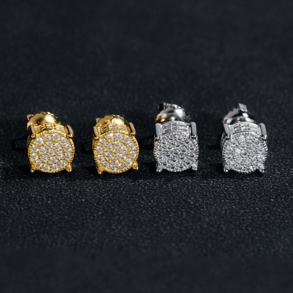 GL 925 Sterling Silver VVS Round Cut Moissanite Classic Stud Earring