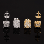 GL 925 Sterling Silver VVS Round Cut Moissanite Classic Stud Earring