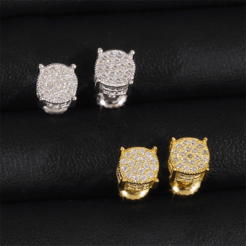 GL 925 Sterling Silver VVS Round Cut Moissanite Classic Stud Earring Secondary image