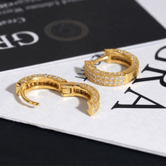 GL High Quality 925 Sterling Silver VVS Round Cut Moissanite Stud Earring