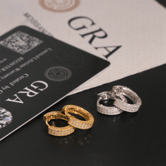 GL High Quality 925 Sterling Silver VVS Round Cut Moissanite Stud Earring