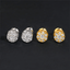 GL Hiphop Jewelry 925 Sterling Silver VVS Round Cut Moissanite Stud Earrings