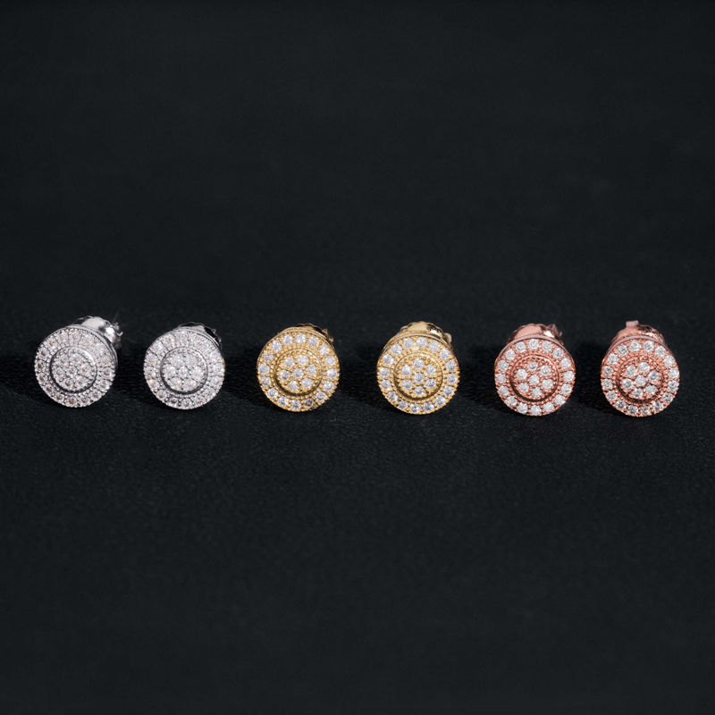 GL Hip Hop 925 Sterling Silver VVS Moissanite Diamond Stud Earrings