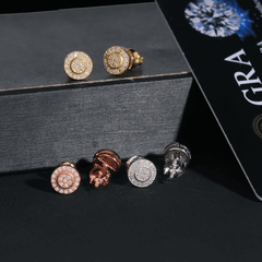 GL Hip Hop 925 Sterling Silver VVS Moissanite Diamond Stud Earrings