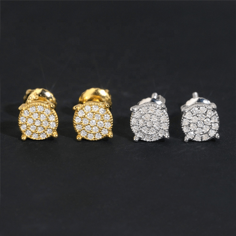 GL 925 Sterling Silver VVS Moissanite Stud Earrings