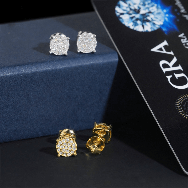 GL 925 Sterling Silver VVS Moissanite Stud Earrings