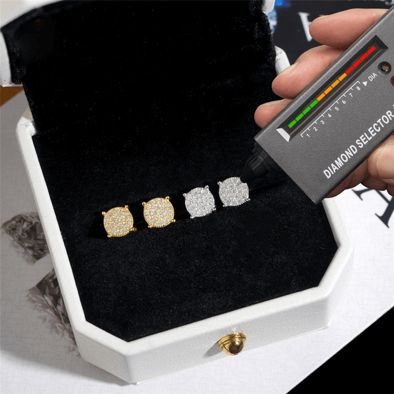 【US 3 Days Delivery】GL 925 Sterling Silver VVS Moissanite Stud Earrings Secondary image