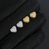 GL Silver Fashion Style Moissanite Heart Earrings