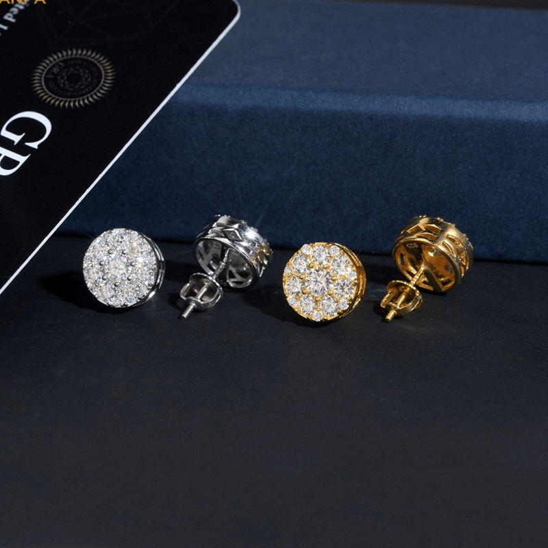 GL Hip Hop Fashion Jewelry S925 Silver VVS Moissanite Diamond Earrings