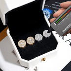 GL Hip Hop Fashion Jewelry S925 Silver VVS Moissanite Diamond Earrings