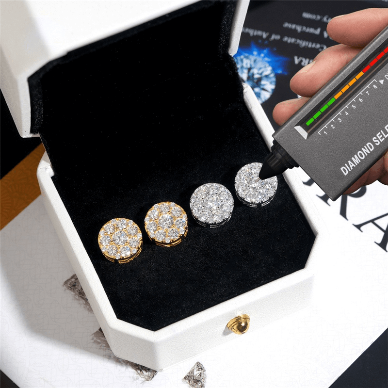 GL Hip Hop Fashion Jewelry S925 Silver VVS Moissanite Diamond Earrings