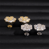 GL Hiphop Jewelry  925 Sterling Silver VVS Round Cut Moissanite Stud Earring