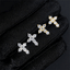 GL S925 Silver Cross VVS Moissanite Earrings Hip Hop Fashion Jewelry