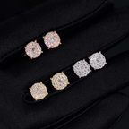 GL Fashion Style S925 Silver VVS Round Moissanite Earrings