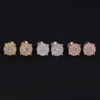 GL Fashion Style S925 Silver VVS Round Moissanite Earrings